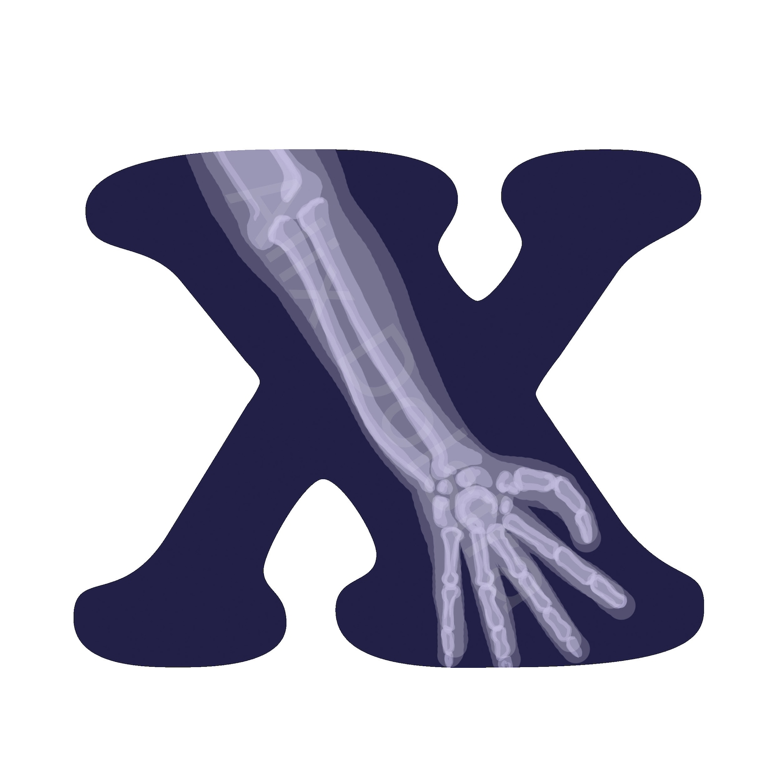 X is for Xray, Alphabet Letter PNG Clip Art Set, Educational Resource