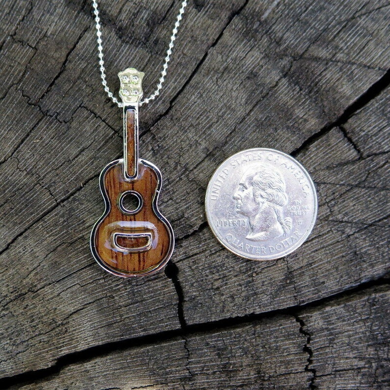 Genuine Hawaiian Koa Wood Ukulele Hawaii Mini Guitar Rhodium Etsy