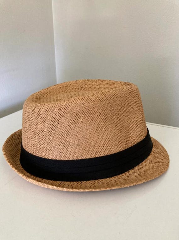 Authentic Woven Tan Fedora Palm Hat Unisex Adult - Etsy display picture 2