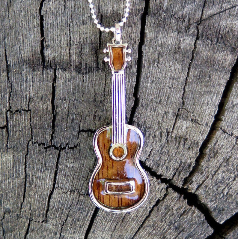 Genuine Hawaiian Koa Wood Ukulele Hawaii Small Guitar Rhodium Etsy