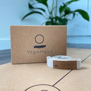 Cork Yoga Block + 2in1 Strap Set | Eco Yoga Props & Tools