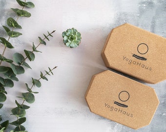 Cork Yoga Bricks (Set of 2) | Eco-Friendly Support Block | Sustainable Prop