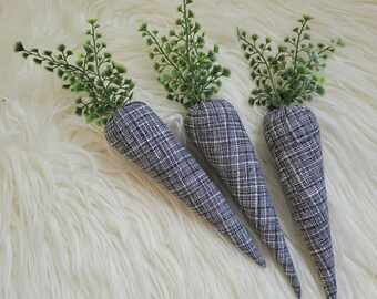 Zanahorias de tela para Pascua, decoración de granja, decoración de Pascua, decoración de primavera, relleno para jarrones, zanahorias