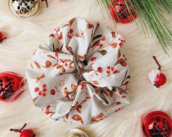 Christmas hair scrunchie , winter hair accessories