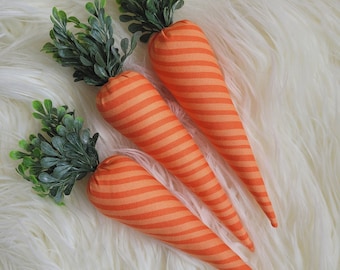 Zanahorias de tela para Pascua, decoración de granja, decoración de Pascua, decoración de primavera, relleno para jarrones, zanahorias