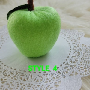 Felt apples ,felt Fruits, felt food , fake apples ,pretend play apples image 5