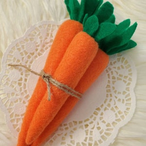 Felt carrots , Felt pretend vegetables, Felt pretend food , Felt toy , Pretend play carrots, set of 3