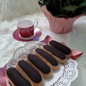 Felt eclairs,felt  long john donuts, felt donuts