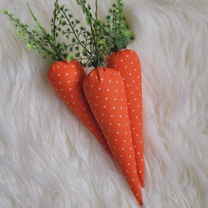Fabric Easter carrots, Farmhouse decor, Easter decor, Spring decor, Vase filler, Carrots
