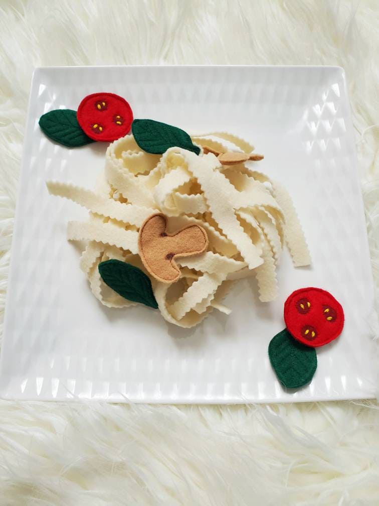 Felt Pasta Dinner Pretend Play Food Felt Pasta Felt Etsy