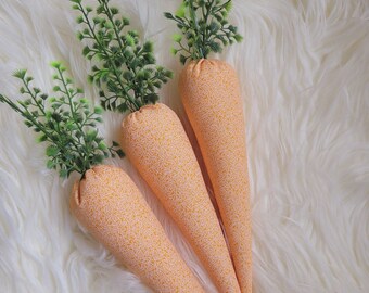 Zanahorias de Pascua de tela, decoración de la granja, decoración de Pascua, decoración de primavera, relleno de florero, zanahorias