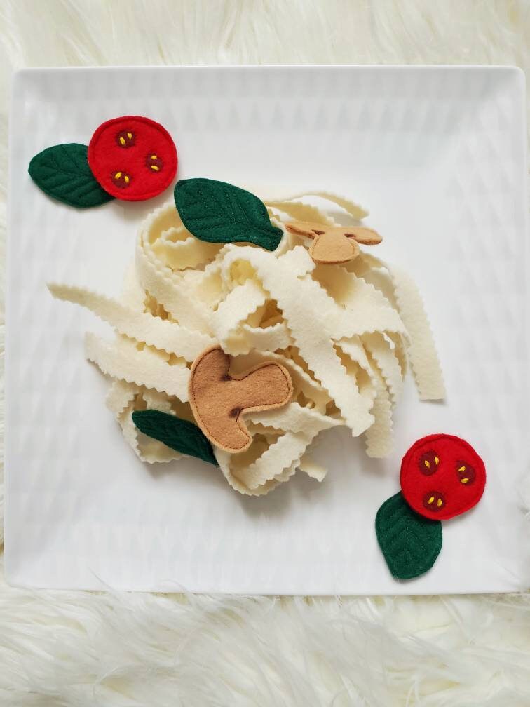 Felt Pasta Dinner Pretend Play Food Felt Pasta Felt Etsy