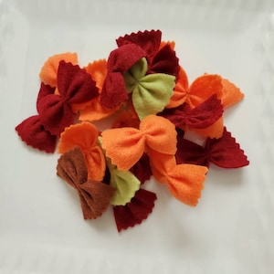 Felt bow tie pasta , felt pasta , felt dinner set, felt food