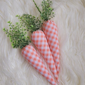 Fabric Easter carrots, Farmhouse decor, Easter decor, Spring decor, Vase filler, Carrots