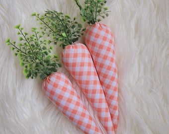 Zanahorias de tela para Pascua, decoración de granja, decoración de Pascua, decoración de primavera, relleno para jarrones, zanahorias