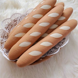 Felt baguettes, felt bread . Pretend play bread