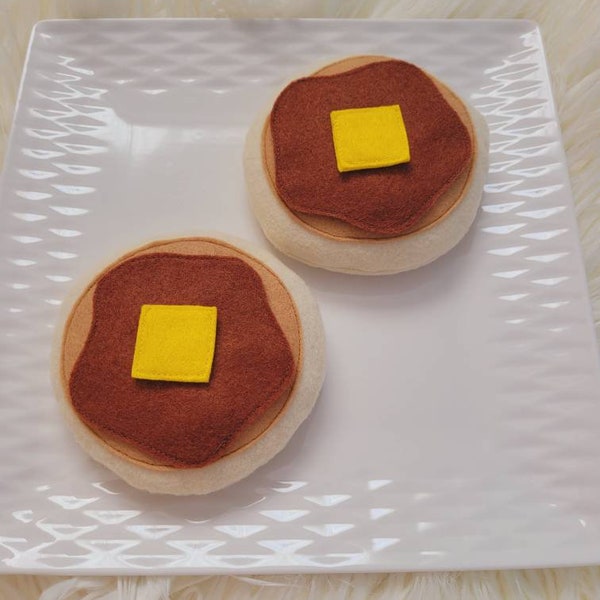 Felt pancakes, felt breakfast set, felt food, Christmas present , felt toy, pretend play