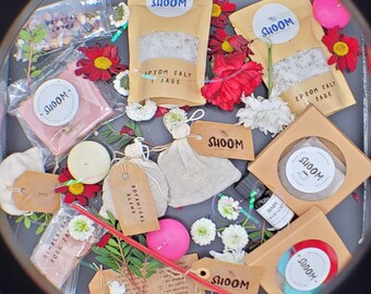 Botanical bath giftset, floral soak, herbal bath Spa set,