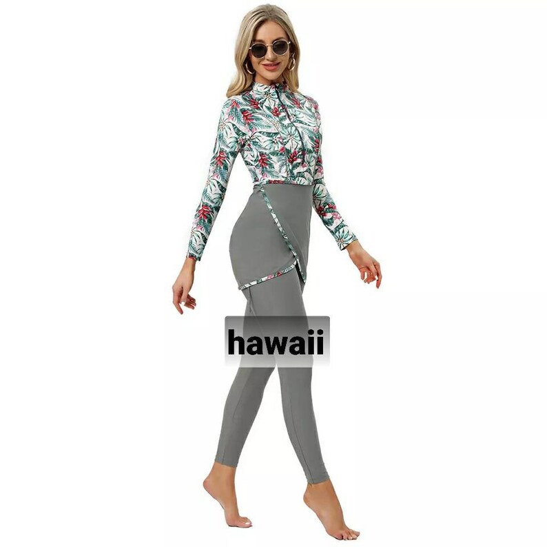 3 Piece Modest Swimwear Burkini Quality Swimwear Full Etsy