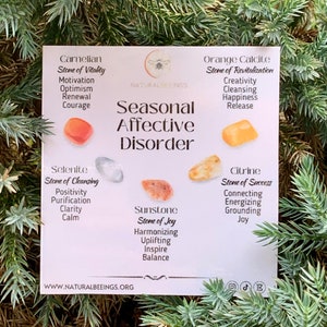Seasonal Affective Disorder Stones / Crystal Healing Set / Crystals For Seasonal Depression