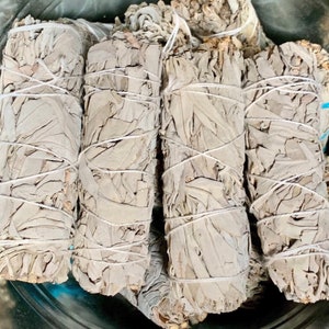 White Sage Smudge Sticks 4” / 100% ORGANIC / Sage Bundle / California White Sage / Energy Cleansing