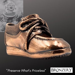 Personal Baby Shoe Bronze Plated Digital Gift Certificate, gift Baby shoes, Baby shower, gifts for parents, bronze, baby keep sakes image 9