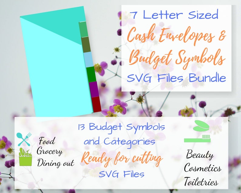 Download Cash envelopes SVG Bundle for Cricut budget envelope | Etsy