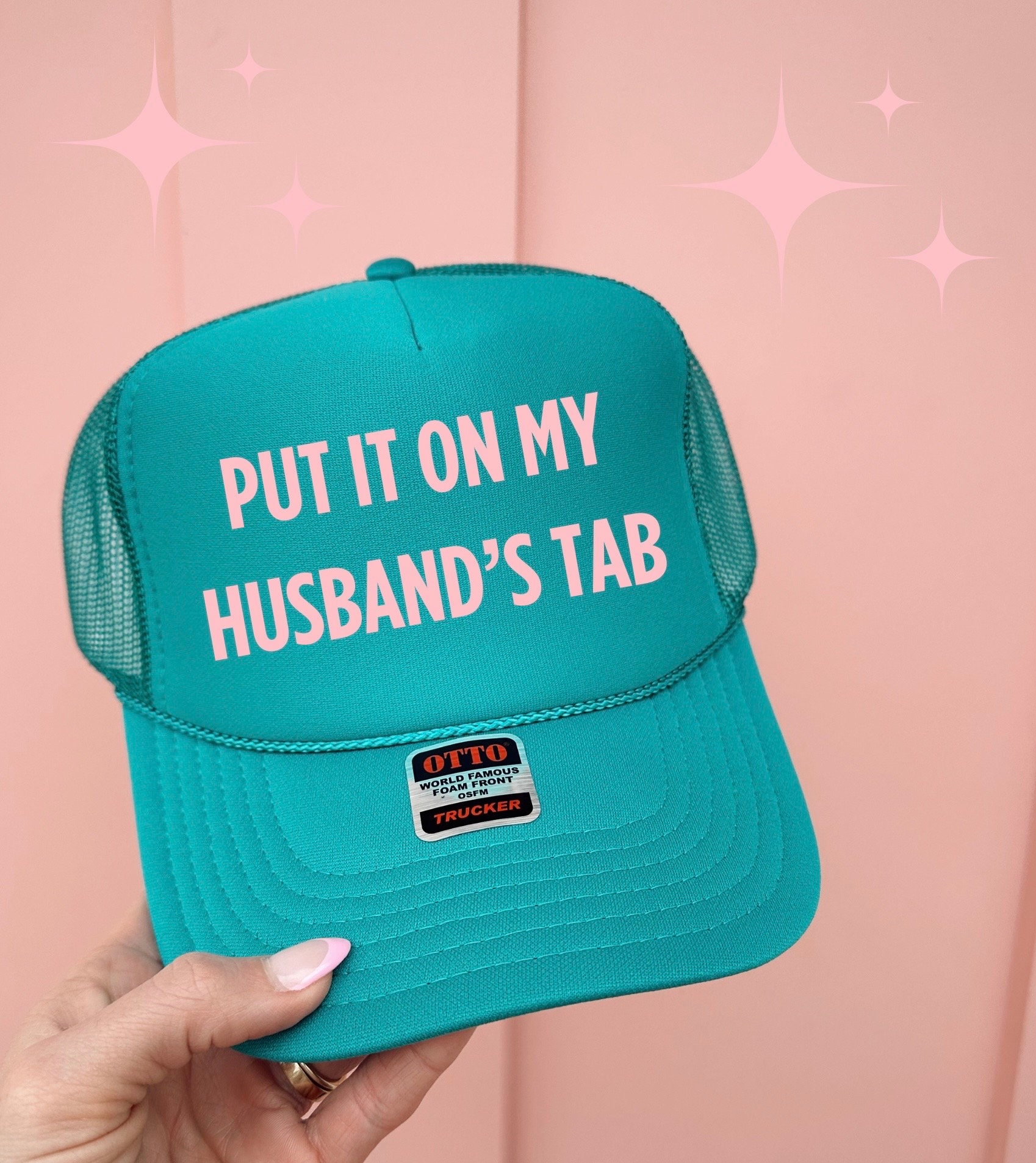 Put It on My Husbands Tab Trucker Hat | Foam Mesh Ball Cap - Etsy