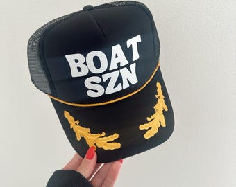 Boat Season Trucker Hat | Boat Hat | Summer | Boat Captain Hat