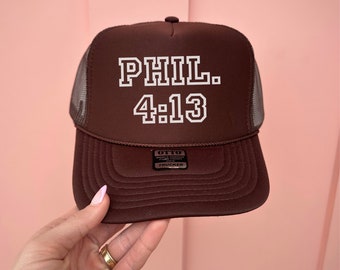 Philippians 4:13 Trucker Hat | Christian Bible Verse