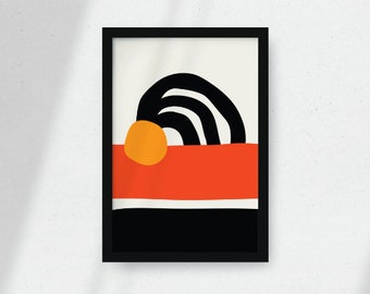 Black rainbow | Digital abstract poster
