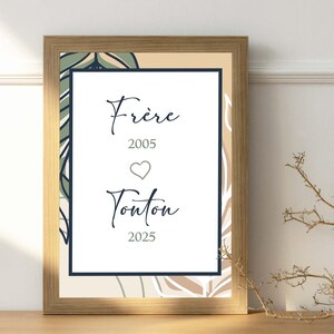 Schwangerschaftsanzeige für Onkel - Einzigartiges und bewegendes personalisiertes Poster, Geschenk für Onkel