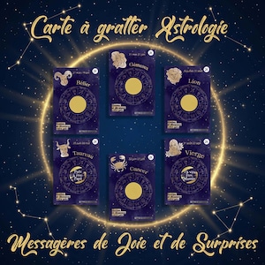 Anuncio sorpresa de embarazo original – Tarjeta rasca y gana astrológica – Boleto astrológico con el signo del zodíaco – Para abuelos, abuelas, tías y tíos – Envío rápido