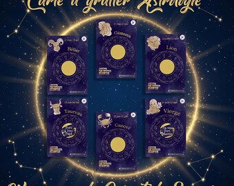 Original surprise pregnancy announcement – Astrology scratch card – Zodiac sign astrological ticket – for grandpa, grandma, aunt, uncle – fast shipping