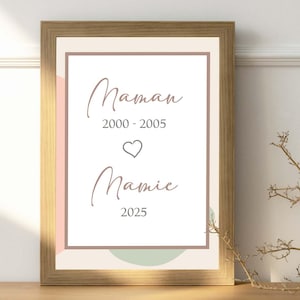 Schwangerschaftsanzeige für Oma - Einzigartiges und bewegendes personalisiertes Poster, Geschenk für Oma