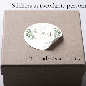 Etiquettes autocollantes personnalisées 3 diamètres au choix stickers personnalisés Mariage, EVJF, Baptême, Anniversaire baby shower ... image 5