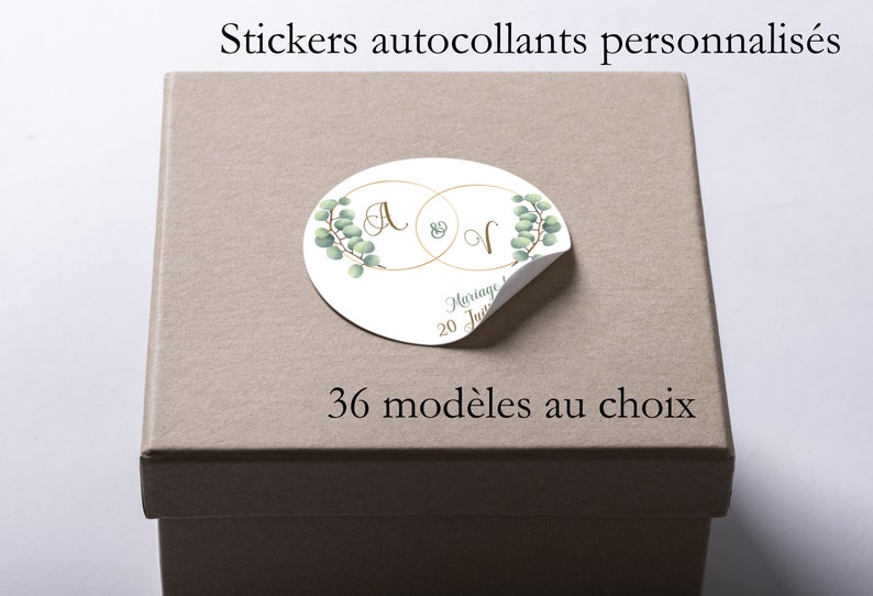 Etiquettes autocollantes personnalisées 3 diamètres au choix stickers personnalisés Mariage, EVJF, Baptême, Anniversaire baby shower ... image 5