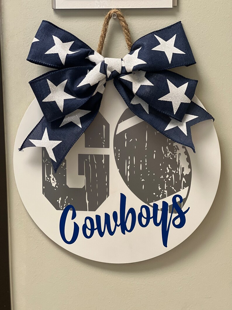 Go Cowboys Door Hanger Dallas Cowboys Door Hanger Etsy
