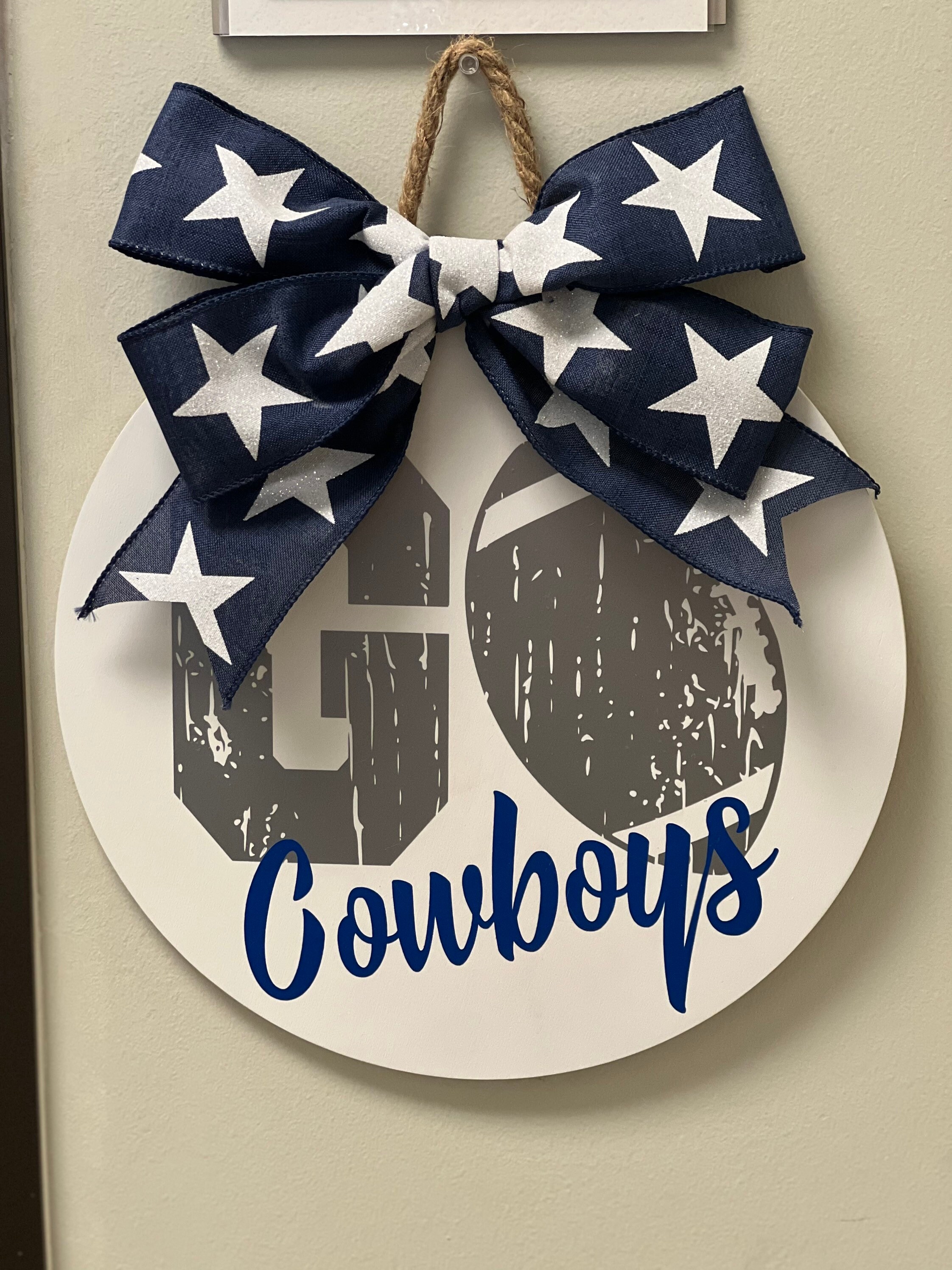 Go Cowboys Door Hanger Dallas Cowboys Door Hanger Etsy