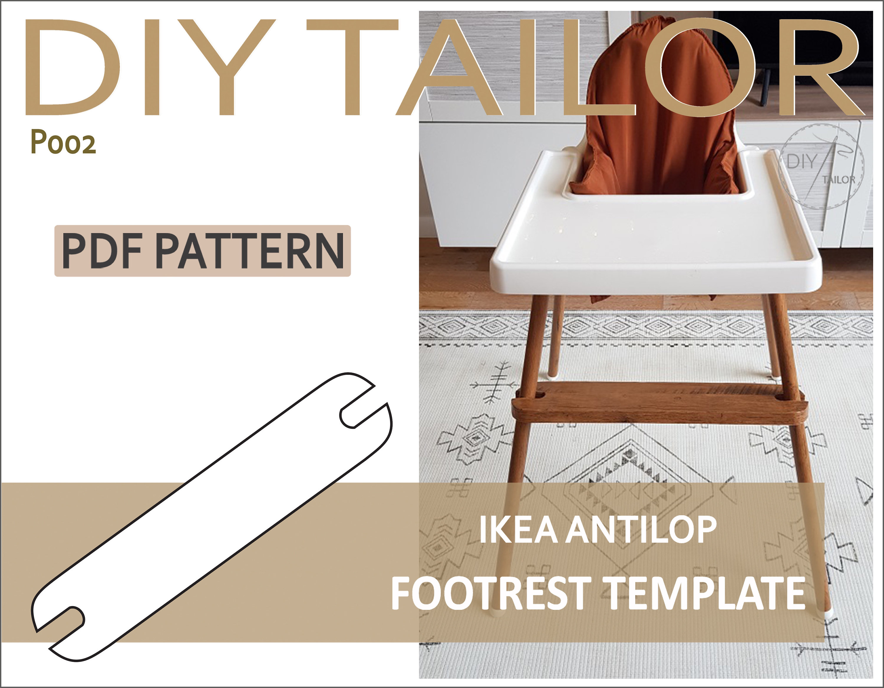 IKEA Antilop High Chair - DIY Foot Rest and Bib Holder 