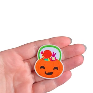 Pumpkin Candy Bag Planar Resin | Pumpkin Cabochon | Flatback | Halloween Accessories | Charm | Trick Or Treat | Embellishment | Pumpkin