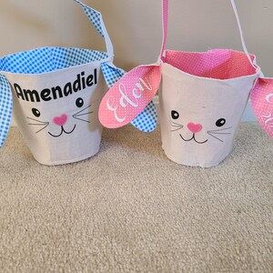 Personalized Easter Basket, Easter Basket, Canvas Easter Basket, Name Easter Basket, Custom Easter Basket,  Easter Bag, Easter Egg Baskets