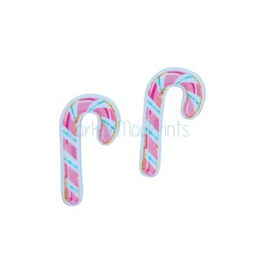 Candy Cane Planar Resin Flatback | Candy Cane Cabochon | Christmas Cabochon | Hair Bow Charm | Embellishment | Peppermint | Christmas Candy