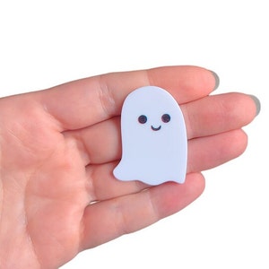Happy Ghost Planar Resin | Ghost Cabochon | Flatback | Ghost Accessories | Hair Bow Charm | Scrapbooking | Embellishment | Halloween Ghost
