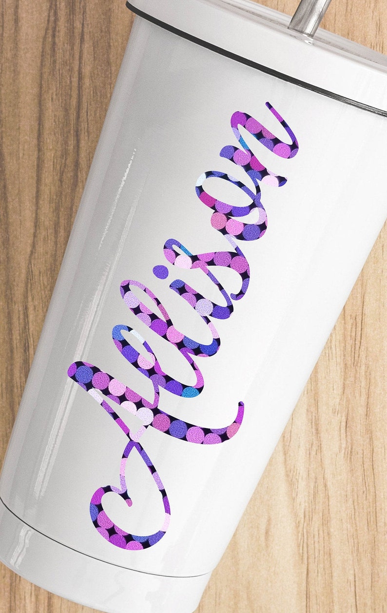 Lite Brite Name Name Decal Cup Decal Purple Decal Purple Vinyl Wine
