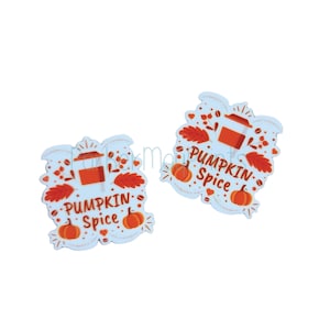 Pumpkin Spice Latte Planar Resin | Coffee Resin Flatback | Pumpkin Cabochon | Flatback |  Hair Bow Charm | Scrapbooking | Embellishment