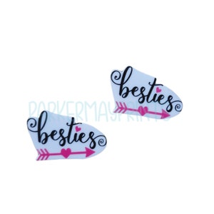 Besties Flatback | Best Friend | Valentine's Day Flatback | Besties Cabochon | Resin Flatback