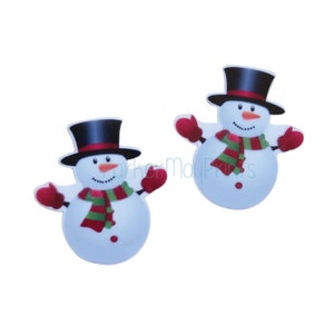 Snowman Planar Resin | Snowman Cabochon | Flatback | Christmas Cabochon | Hair Bow Charm | Scrapbooking | Embellishment | Snowman | Winter