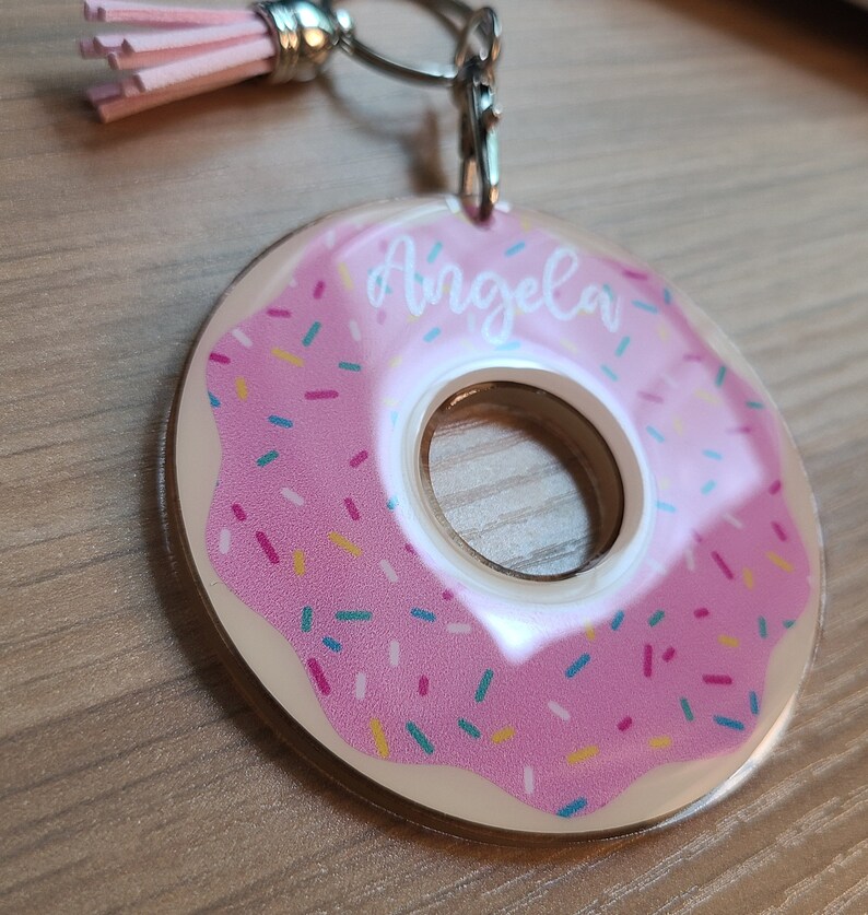 PERSONALIZED DONUT KEYCHAIN Donut Keychain Gift for Her Etsy