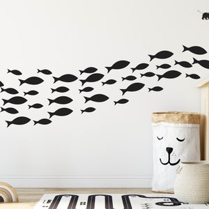 FISH WALL STICKERS - Kids Wall Stickers - Fish Wall Decals - Baby Room Décor - Vinyl Wall Stickers - Fish Lover Gift